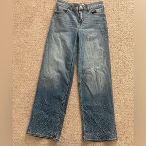 Abercrombie Kids Blue Flare Jeans with Studded Hem